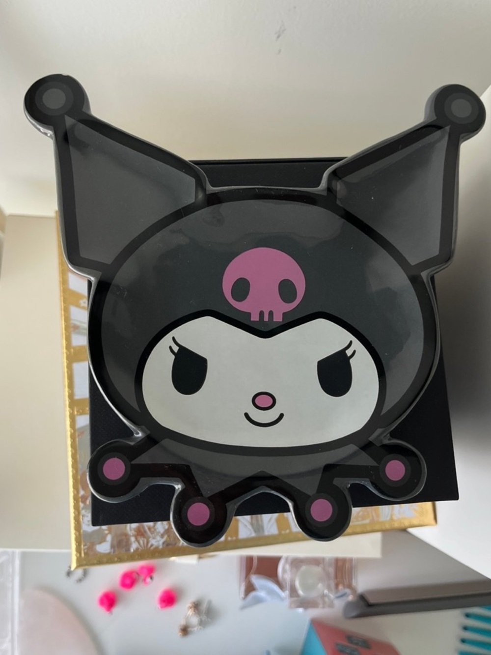 Sanrio Kuromi Trinket Dish in Black and Pink